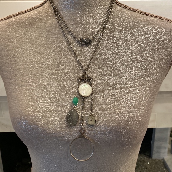 Long silver Eclectic Charm Necklace - Picture 10 of 10